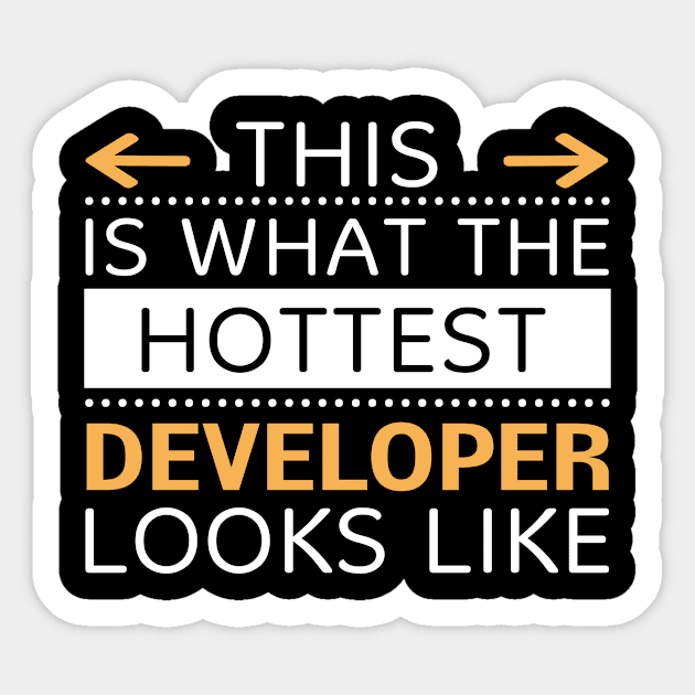 Developer Looks Like Creative Job Typography Design Sticker by Stylomart